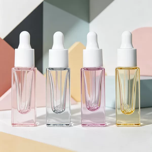 Essential Oil Dropper Bottles 3ml 5ml 8ml Glass Dropper Bottles with Rubber Tip Square Serum Dropper Dispensing Bottles
