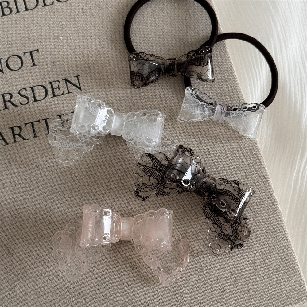 Design Sense Lace Pattern Bow Duckbill Clip All-match Distinctive Hairpin Hairband Bangs Clip Side Clip Hair Accessories_voghion.com