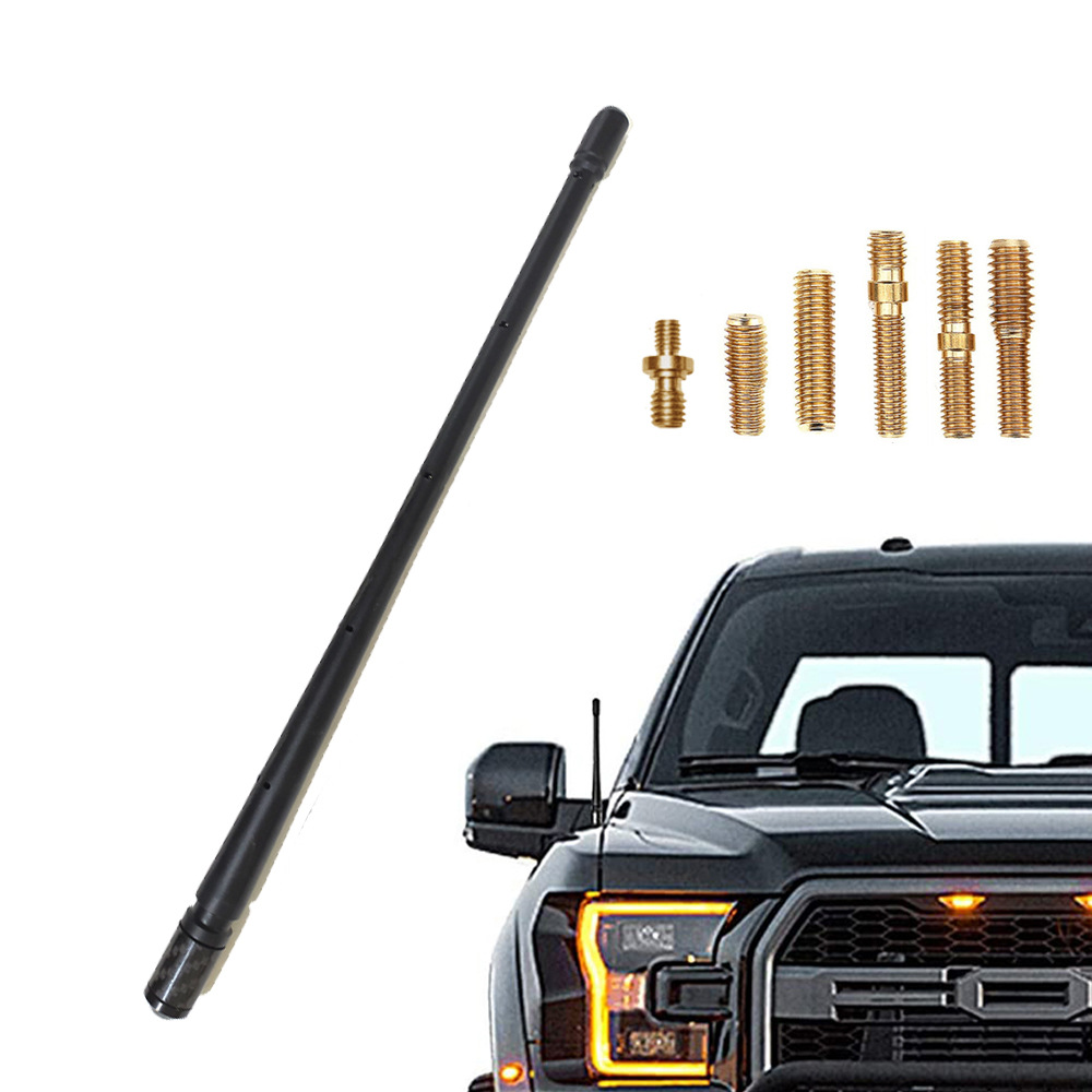 1 Set of Antenna + Screws 13inch Black Suitable for Ford F150 95-26 Off-Road Vehicle Fm Rubber Antenna