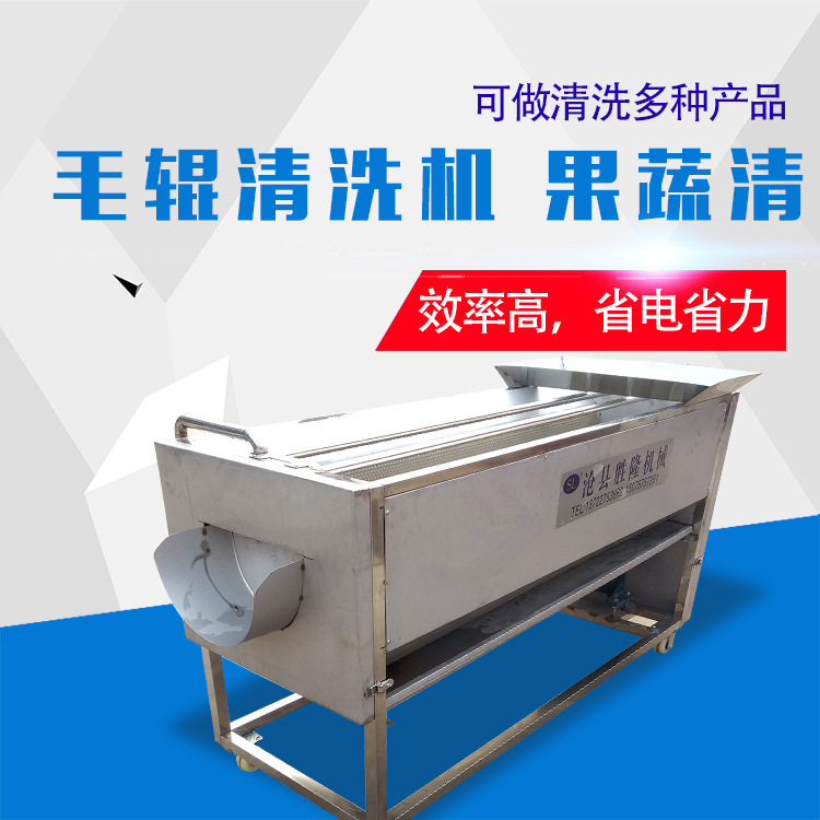 毛輥清洗機 果蔬清洗 適合根莖農作物清洗