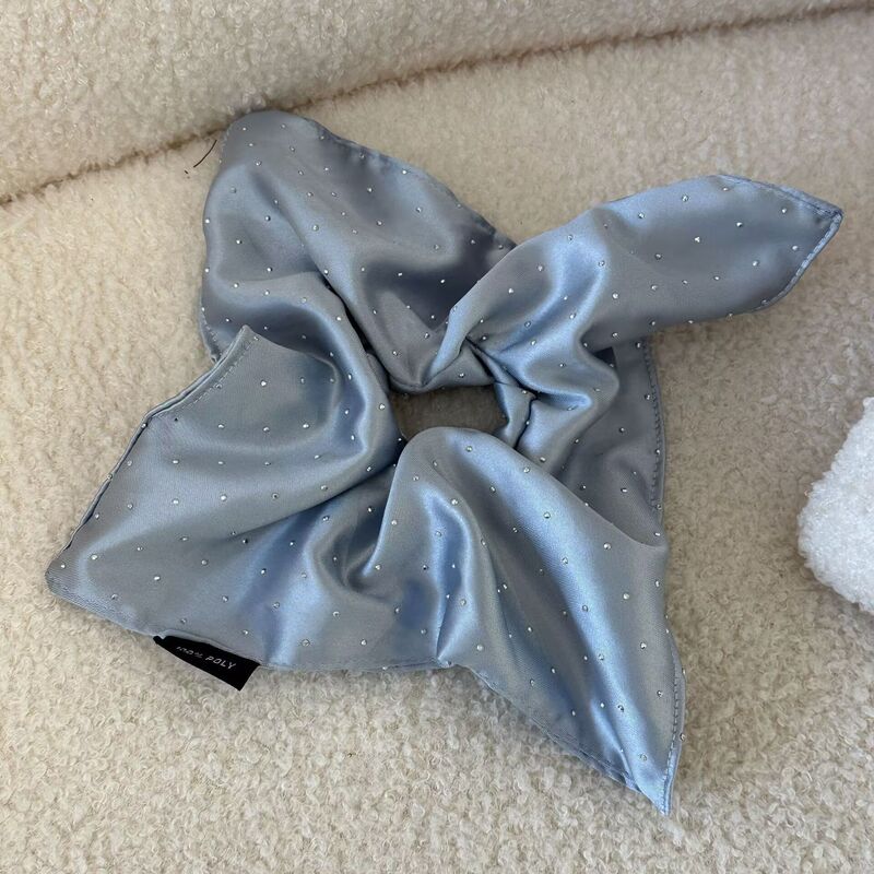 法式复古方巾大肠发圈女高级感甜美发绳头饰超大号扎马尾头绳发饰|undefined