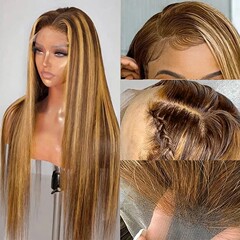 12aヒューマンヘアピアノ4/27ウィッグ13*4フロンティア200% density wigs