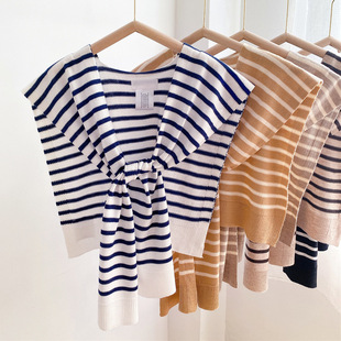New Style Striped Outer Shawl Women's Spring and Autumn All-match False Collar Decoration Waistcoat Air-conditioned Room Shoulder Fashion Scarf