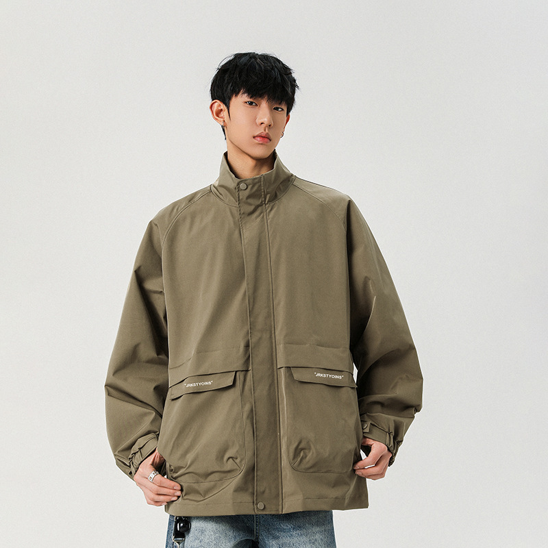 2026 American-Style Multi-Pocket Workwear Jacket, New Spring and Autumn Outdoor Casual Windbreaker, Stand-Collar Men's Trendy Brand Jacket 2026 American-Style Multi-Pocket Workwear Jacket, New Spring and Autumn Outdoor Casual Windbreaker, Stand-Collar Men's Trendy Brand Jacket