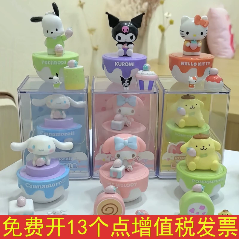 Коллекционные фигурки (Sanrio) Kuromi Hello Kitty Cinnamoroll Pompompурин — 6 персонажей в акриловом боксе, 72 шт. в ассортименте