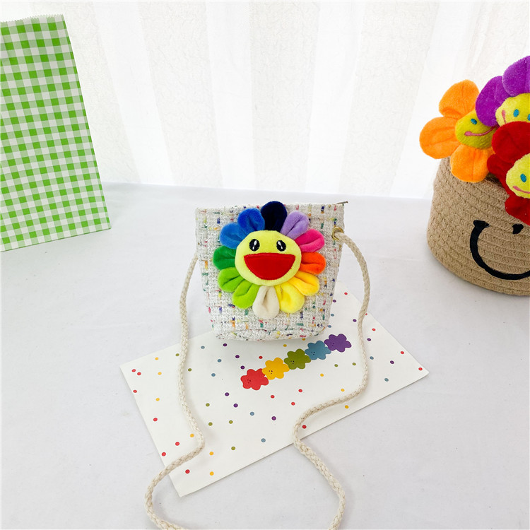 New Cartoon Cute Flowers Straw Children's Bag Wholesale Nihaojewelry display picture 12