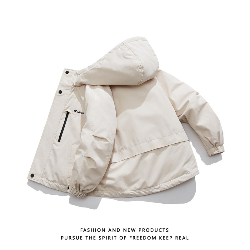 Chaqueta de invierno de hombre de mujer americana casual al aire libre tendencia suelta nueva chaqueta de asalto con capuz chaqueta de hombre