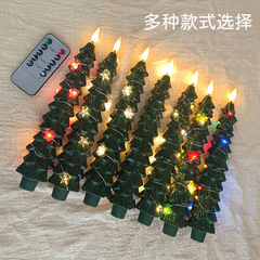 Amazon LED 電子キャンドルライトシミュレーションクリスマスツリー装飾品リモコン松の木の雰囲気パラフィンワックス電子キャンドル