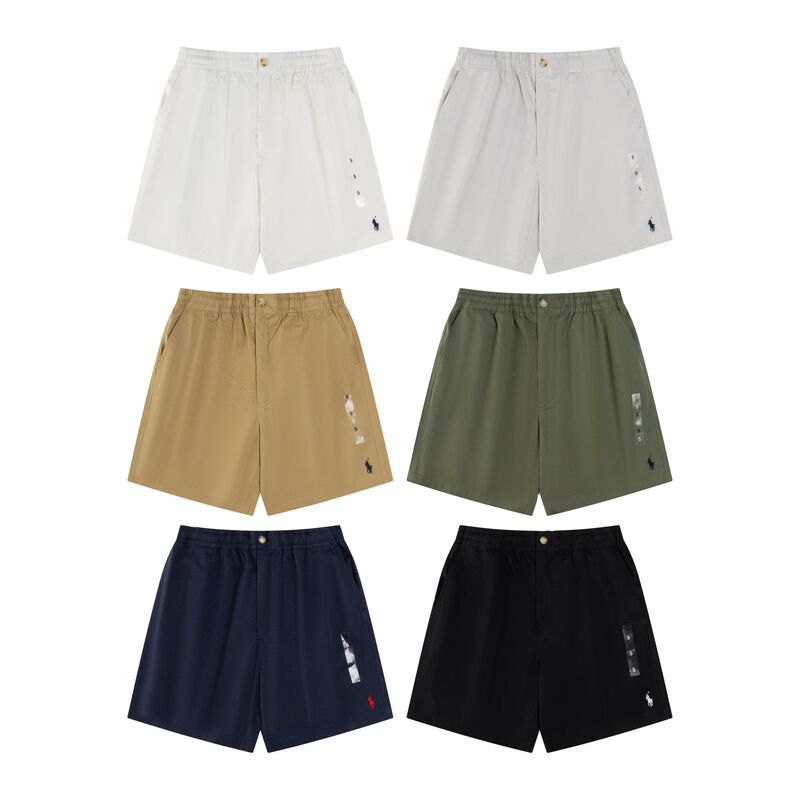 In Stock, Qr Code Available for Scanning, Rl Ralph Lauren Classic Embroidered Small Logo, Casual Loose Summer Comfortable Shorts for Men