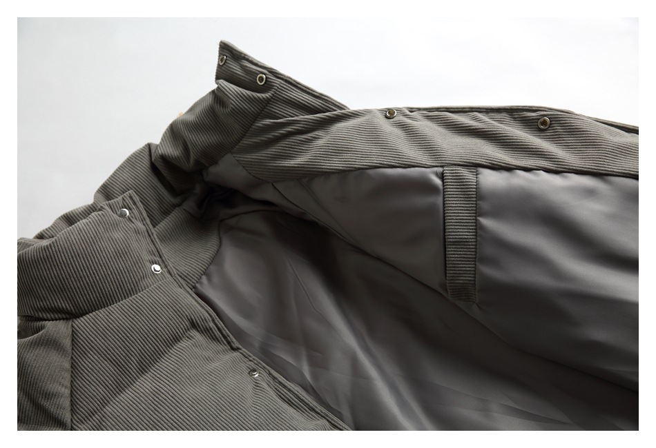 OIRTD winter nieuwe corduroy opstaande kraag voor zowel mannen als vrouwen, warme jas, dikke katoenen jas MY595_voghion.com