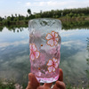 Japanese glossy artificial crystal with glass, advanced cup, hand painting, high-end