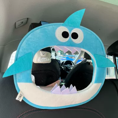 ins cartoon car pendant child: Rearview mirror/rearview mirror - shark-observation-mirror