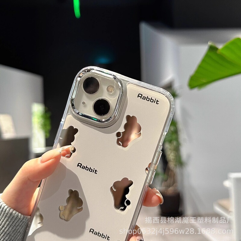 Three-in-one English letter bunny 13 for iPhone14ProMax Apple 15 phone case 12 mirror 11 Three-in-one English letter bunny 13 for iPhone14ProMax Apple 15 phone case 12 mirror 11