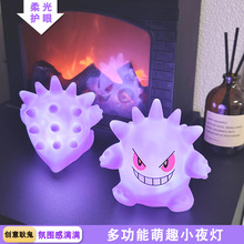 跨境爆款耿鬼卡通公仔小夜灯卧室床头硅胶灯发光装饰摆件搪胶台灯