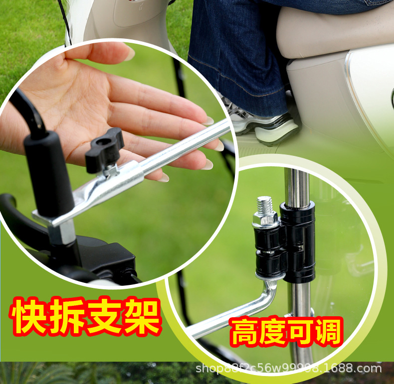 New model of electric vehicle rain canopy, retractable and foldable, windproof cover for electric bikes, motorcycle sunshade, rain protection canopy