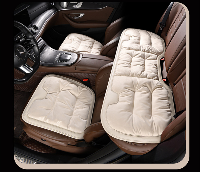 New Car Seat Cushion Winter Warm Seat Cushion Fur Cushion Rear Integrated Thickened Chair Cushion