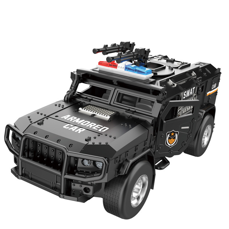 Children's Double Door Police Car Toy Inertia Car Male and Girl Gift Tiktok Same