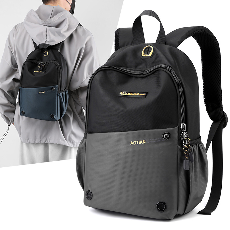 Men's Small Backpack For Outdoor Travel Lightweight Trendy Bag_voghion.com