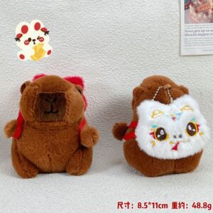 Colgante de llavero de muñeca Kapibala que puede sacudir la cola, accesorios pequeños, juguetes de peluche, pequeños regalos para niños image 27