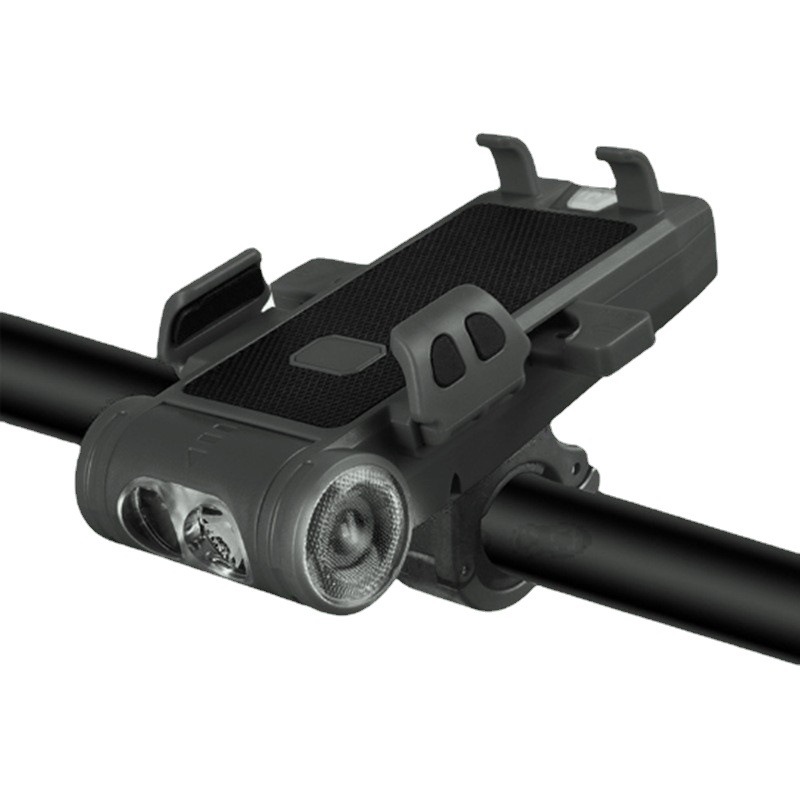 Bicicleta multifuncional titular del teléfono móvil faro con cuerno de carga tesoro cinco en uno bicicleta luz montar equipo