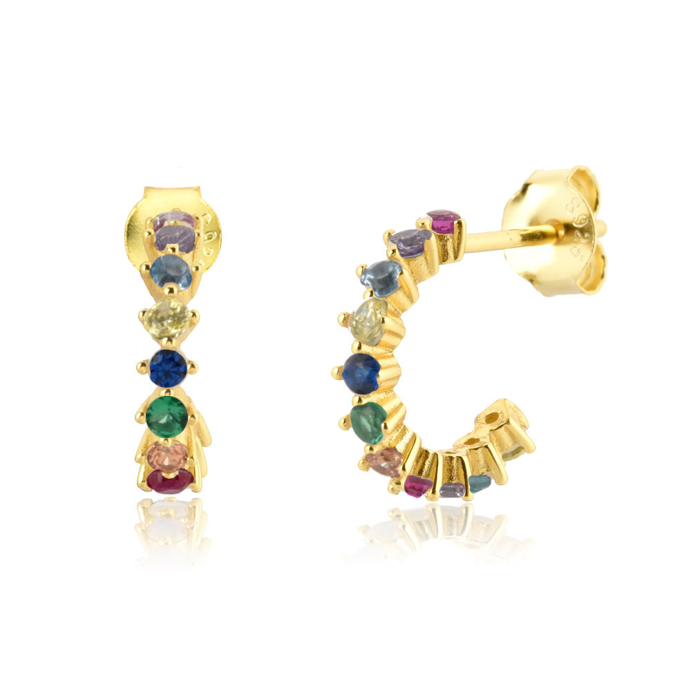 2g Weight 0.05µm-0.08µm Gold Plating Thickness Electroplating Gold Plating Process 925 Sterling Silver Ear Needle Material 18K Real Gold Plated, Platinum Plated Plating Material Zircon Inlay Material Ear Studs Classification 1 Pair Quantity Daily Occasion 925 Sterling Silver Material C Shape Pattern Women's Gender Simple Style, Classic Style Style Plating, Inlay Craft 1 Pair 925 Sterling Silver Zircon C Shape Ear Studs 4