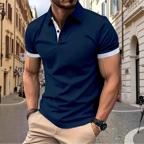 Newly Released Summer T-Shirt Paul Men's Short Sleeve Top Popular Fashion Trend Polo Shirt