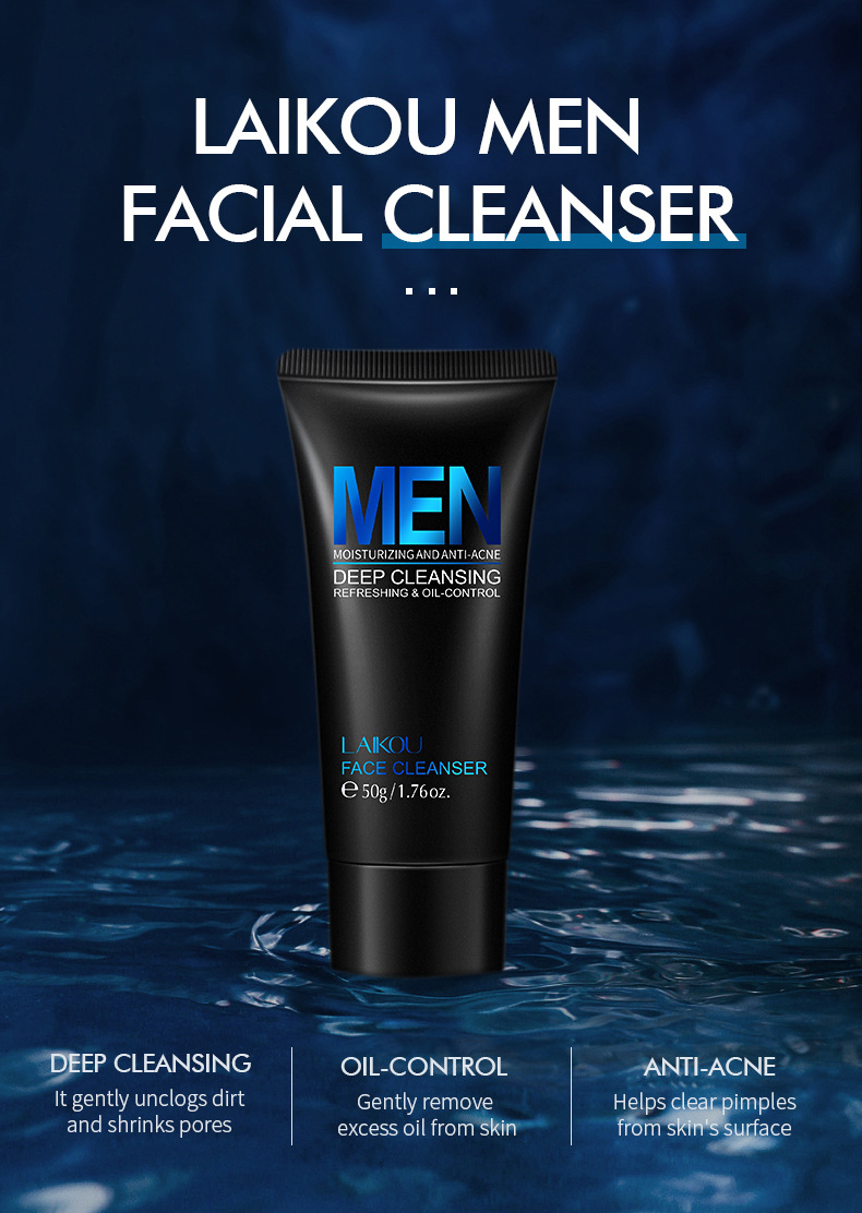 LAIKOU Men’s Exfoliating Facial Cleanser
