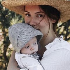 可爱鼠了 ins婴儿春秋条纹帽子双层护耳遮阳帽透气男女宝宝系带帽