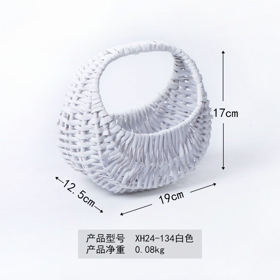 Pequeña canasta de flores de mano de sauce personalizada canasta de flores de picnic artesanal canasta de caña canasta de regalo de vacaciones más ventajosa