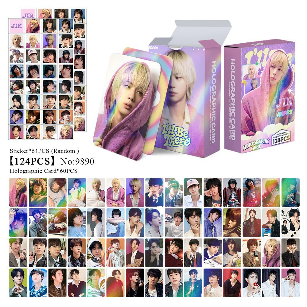 New Model Exclusively for Foreign Trade: 124 Holographic Cards, Total Chain Gidle Str Bptwice Celebrity Merchandise Lomo Small Cards