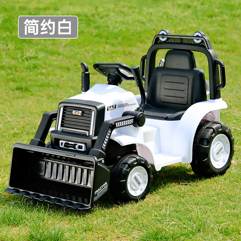 Bulldozer eléctrico para niños con cabina para bebés, excavadora recargable de juguetes de cuatro ruedas, vehículo de ingeniería de control remoto image 10
