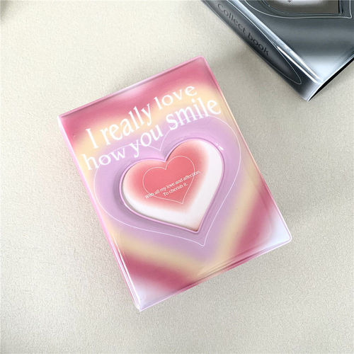 ins card album one palace grid dreamy love gradient 3 inch plastic single frame photo album polaroid star chasing album photo card