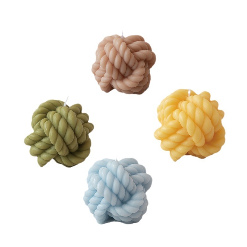 Venta caliente transfronteriza, forma de cuerda, decoración de velas de aromaterapia, diseño para el hogar, venta al por mayor, estilo caliente hecho a mano