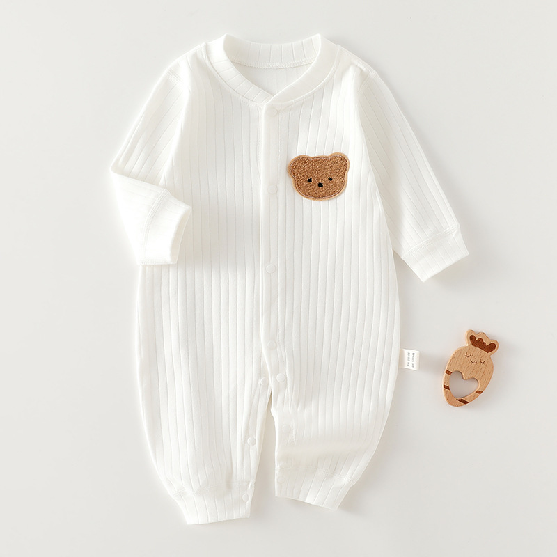 Baby Clothes Spring & Fall Type a Pure Cotton Boneless Jumpsuit Baby Pajamas Winter Intimates Crawling Clothes Wholesale