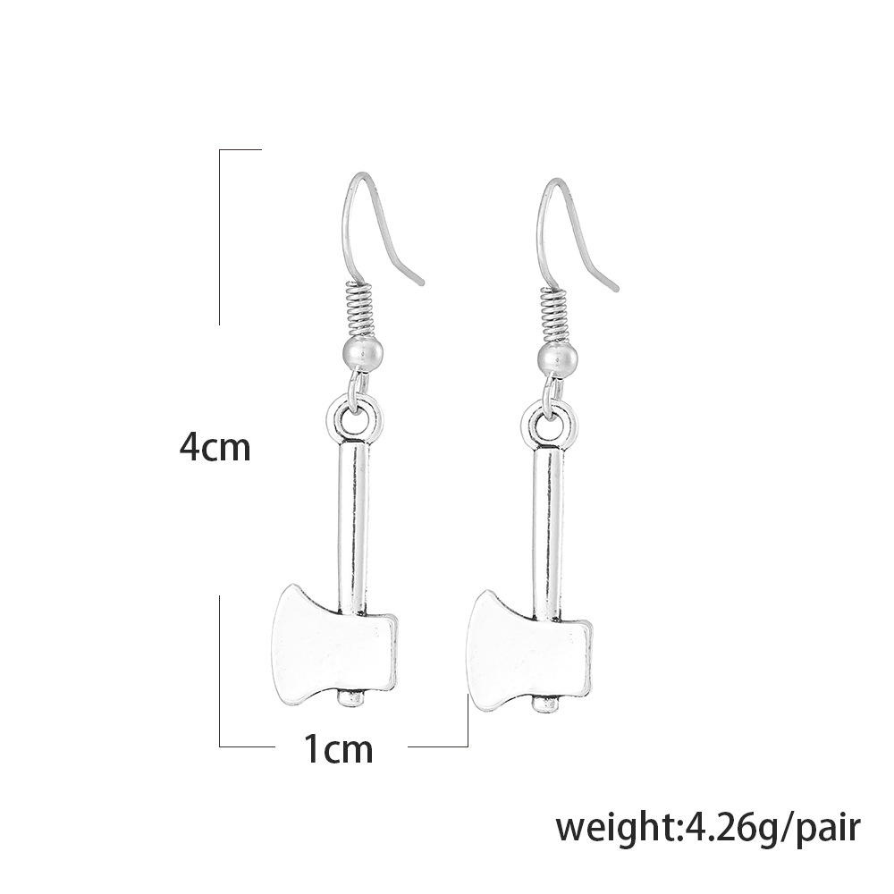 New Creative Kitchen Knife Saw Small Wrench Axe Earrings Wholesale Nihaojewelry display picture 10