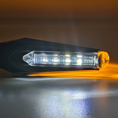 12V Double-Sided Led Turn Signal Lights Suitable for Motorcycles and Electric Motorcycles Modified Turn Signal Light Accessories (Dönmə işıqları) - 12v-white-and-yellow-always-bright-pair