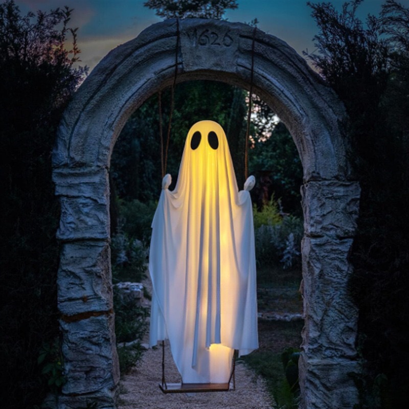 跨境新品Halloween Decorations Outdoor万圣节户外装饰秋千幽灵|undefined