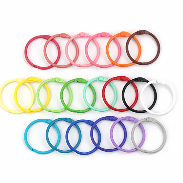 Painted Metal Ring Dog Clip Keychain DIY Accessories Round Hook Hook Ring Bag Pendant Storage Ring Book Ring Key Ring Loop