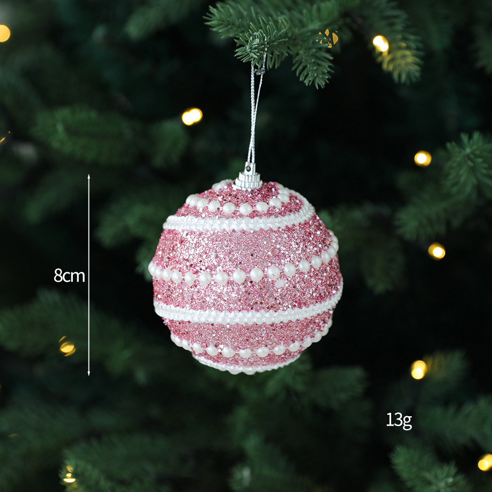 Bola de Navidad 8cm bola de espuma decoración del árbol de Navidad colgante bola colorida decoración de la ventana bola colgante decoración de Navidad se puede mezclar