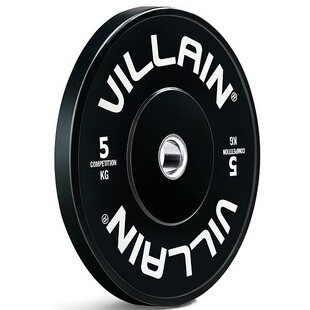 Villain Black Full Rubber Barbell Plates for Gym Exercise, Home Use, Squats, Bench Press, Deadlifts, Rubber Shock Absorption