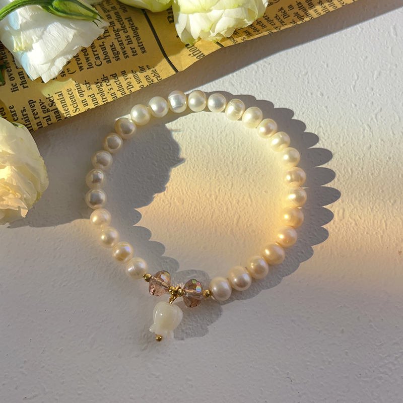 Original Design Flower Pearl Plating Bracelets 1 Piece
