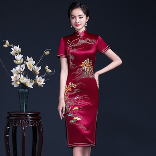 Cheongsam 2025 New Wedding Wedding Banquet High-end Mother Dress dress Wedding Banquet Embroidered Dress Cheongsam