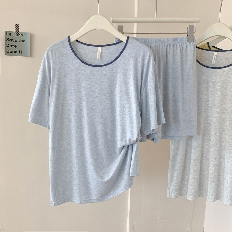 Summer New Pajamas for Women Modal Short-Sleeved Soft Loose Pullover Cool Breathable Suit Two-Piece Home Clothes