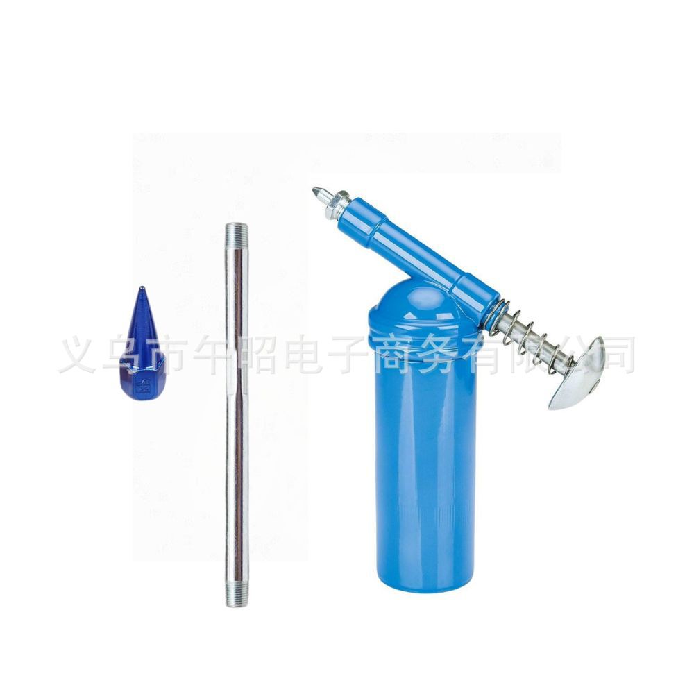 80cc 수동 미니 그리스 건 - 스카이 블루 연장 노즐 세트