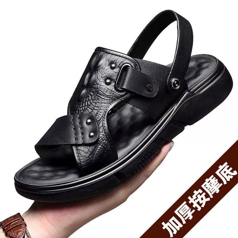 Мужские сандалии, мужская пляжная обувь, нескользящие, водонепроницаемые, износостойкие внешние тапочки, мужские сандалии двойного назначения, мужские удобные тапочки