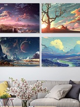 出租屋装饰房间男二次元海报墙贴动漫学生墙纸宿舍冷淡风自粘