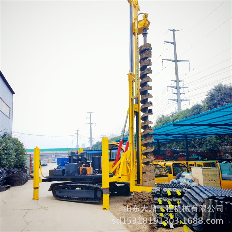农村常用型地基打桩机 360度旋转钻孔机 履带式螺旋钻机