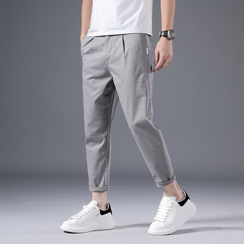 Spring and summer New products Casual pants Easy Feet Korean Edition man leisure time Men's trousers Elastic force Youth Elastic waist trousers