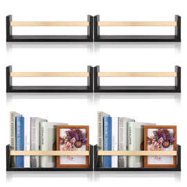 木制置物架壁挂式厨房调料收纳架简约玄关浴室卧室木质置物架