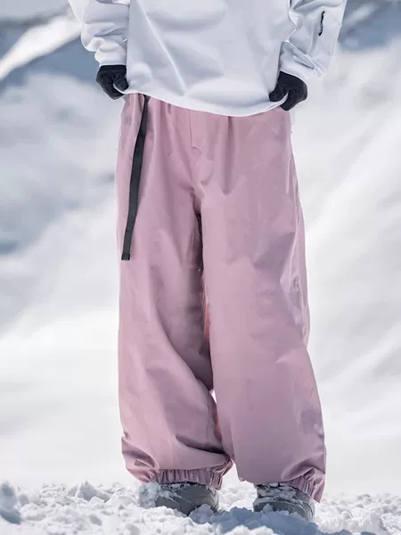 Harbin Women's Snowboarding Pants Waterproof Loose Windproof Fleece Warm Pants Loose Men's Outdoor Softshell Pants